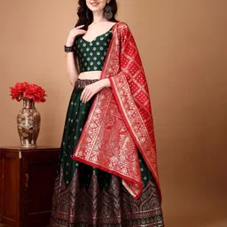 APNISHA Ready to Wear Lehenga & Unstitched Blouse With Dupatta-picture-14