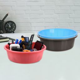 Kuber Industries Grey & Blue 3 Pieces Regular Desk Organisers-14