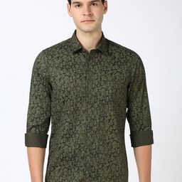 Peter England Casuals Men Spread Collar Floral Printed Cotton Slim Fit Casual Shirt-image-52