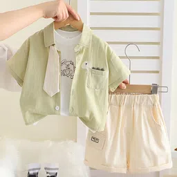INCLUD Boys Printed T-shirt and Shirt with Shorts-image-96