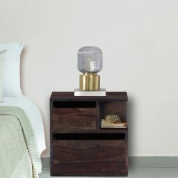 woodsworth from pepperfry Sencillo Sheesham Wood Rhs Bedside Table In Warm Chestnut Finish With Drawers-picture-38