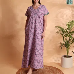 G4Girl Printed Maxi Nightdress-picture-31