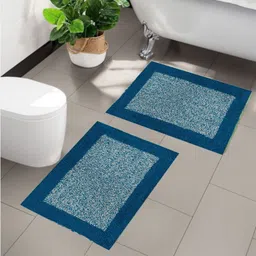 Aura 2-Pcs Blue & White Textured Anti-SkidDoormat-14