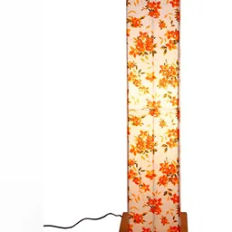 Devansh Orange & Beige Printed Rectangle FloorLamps image 4