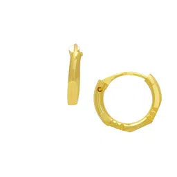 MEMOIR Gold Plated Contemporary Hoop Earrings-image-63