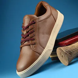 Egoss Men Leather Regular Casual Sneakers-image-53