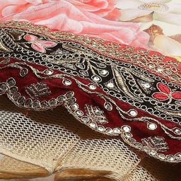 FABPIXEL Embroidered Sequinned Semi-Stitched Lehenga & Unstitched Blouse With Dupatta image 4
