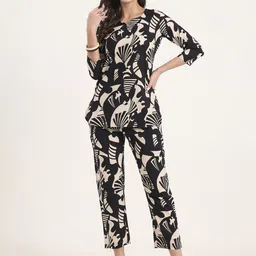BAESD Printed Cotton Tunic With Trousers Co-ords Sets-image-35