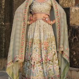 SCAKHI Embellished Ready to Wear Lehenga & Blouse With Dupatta-image-52