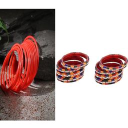 SOMIL Set Of 20 Red Alloy Artificial Stones and Beads Antique Bangles-image-57
