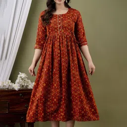 FEMARY Floral Print Maternity Maxi Dress-picture-11