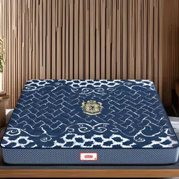 COIRFIT Blue & White Quilted Printed Cotton Anti-Bacterial Cooling Queen Mattress-image-43