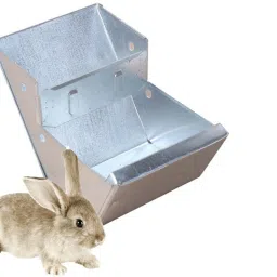 Rabbit Feeder Box Pack of 2 Box Aluminium Pet Bowl-13