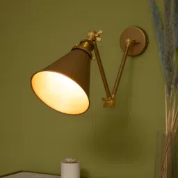 shoppeefry Mimmic Gold Matt Metal Wall Light-picture-9