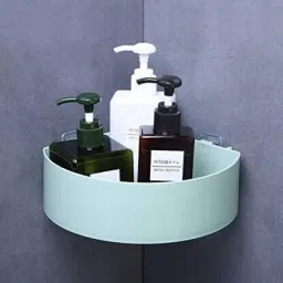 Self Adhesive Multi-Purpose Wall Hanging BATHROOM floating Shelf Plastic Wall Shelf-image-80