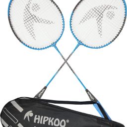 2 Excellent Wide Body Aluminum Blue Strung Badminton Racquet-image-21