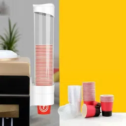 Paper Cup Dispenser Holder Wall Mounted Plastic Drinking Water Cup Dispenser^ Plastic Glass Holder-image-77