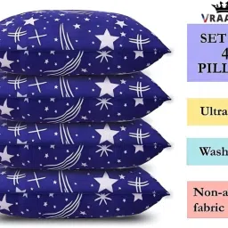 Luxury Cotton Solid Sleeping Pillow Pack of 4-7