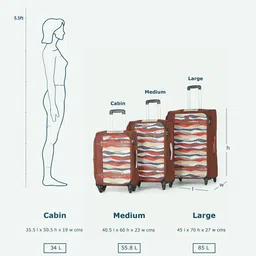 ZOUK Jaisalmer Dunes Saira Trolley Bag (Cabin) image 3
