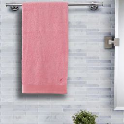Pink Solid 550 GSM 100 % Cotton Bath Towel by Maspar-picture-29
