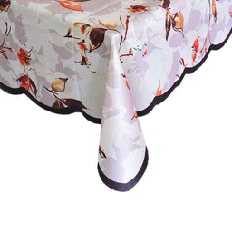 Kuber Industries Cream-Colored Printed 6 Seater Rectangular Table Cover image 2
