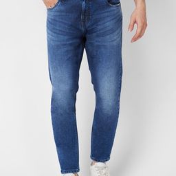 SPYKAR Men Blue Kano Skinny Fit Clean Look Heavy Fade Stretchable Jeans-image-44