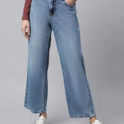 Global Republic Women Comfort Low Distress Light Fade Stretchable Jeans-image-73