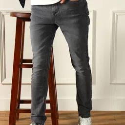 Dennis Lingo Men Slim Fit Mid-Rise Dark Shade Clean Look Stretchable Jeans-36