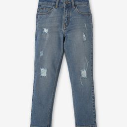 Ed-a-Mamma Boys Comfort Mildly Distressed Light Fade Pure Cotton Jeans-picture-4