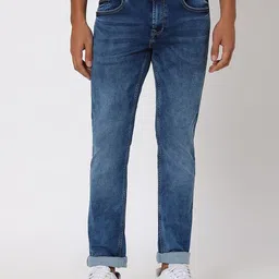 Mufti Men Super Slim Fit Mid-Rise Heavy Fade Clean Look Stretchable Jeans-image-54