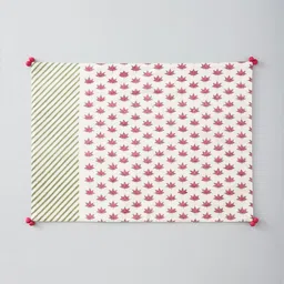 Eyaas Set of 2 Pink Lotus Chanderi Table Mat image 5