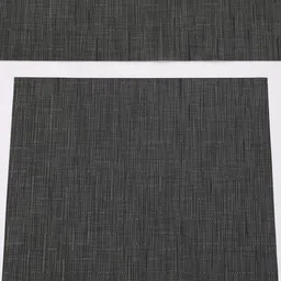 HOKIPO Black 7-Pieces Textured Rectangular Table Placemats & Table Runner image 4