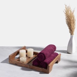 Jockey Pack of 3 Burgundy Cotton Terry 500 GSM Ultrasoft and  Durable Solid Face Towel-picture-26