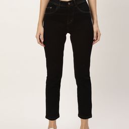 PARIS HAMILTON Women Black Boyfriend Fit High-Rise Stretchable Jeans-image-13