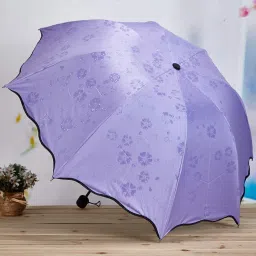 Umbrella Unisex Changing Secret Blossoms Occur with Water Magic Print 3 Fold Umbrella for UV, Sun and Rain,Newest Layer Umbrella with Bottle Cover Umbrella for UV Protection & Rain Umbrella-15
