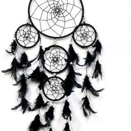 Wall Hanging Soft Black Color Dream Catcher for Attractive Dream Feather Windchime-image-33
