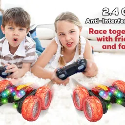 Avengers Stun Car High Speed Toy, 4WD 2.4Ghz Double Sided 360, Rechargeable-42