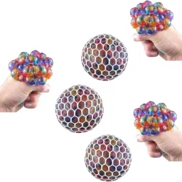 ® (3/PCS Mesh Ball)Slime Squishy Stress Relief Mesh Ball For Hand Exercise(A684)-13