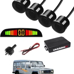 Black 4 Parking Reverse Safety Sensor For Vehicles-276 Universal Reverse Black Parking Sensor With Buzzer And LED Display-276 Parking Sensor-picture-3