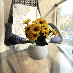 Artificial Sunflowers in Elegant White Pot |Home Decor, Office Table, Desk Artificial Plant with Pot-image-8