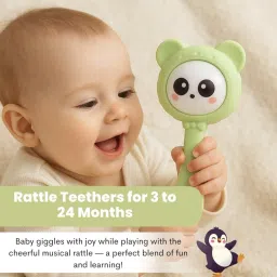 magic pebbles Silicone Rattle Teether | BPA-Free for Easy Teething | Jhunjuna 3 to 24 Months Teether image 3
