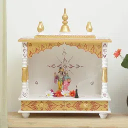 india home wood Gold Sheesham Wood Floor Rested Mandir Without Door-picture-41