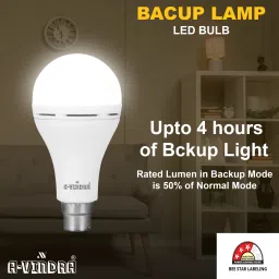 12W LED Bulb | Battery Backup | Inverter Light | 4H Backup | Cool White 4 hrs Bulb Emergency Light-10