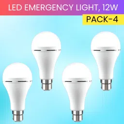 12W Rechargeable Inverter LED Bulb with Upto 4H.Power Cut Lighting Pack of_4Y109 4 hrs Bulb Emergency Light-image-18