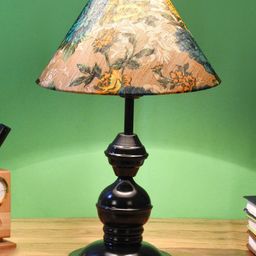 foziq Black Printed Triangle Table Lamps-32