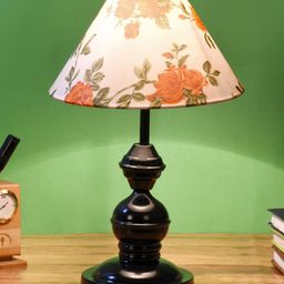 foziq Black & White Printed Metal Table Lamp-18