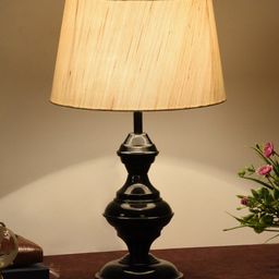 foziq Black Textured Cylinder Shape Table Lamps-28