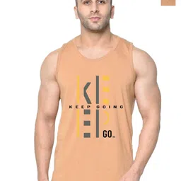 SLOWLORIS Pack Of 2 Typography Printed Pure Cotton Bio-Wash Gym Vests-picture-44