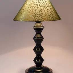 foziq Black & Green Printed Table Lamp image 3