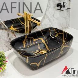 afina industries Premium Ceramic BASIN Which Gives Look To your Home Table Top Wash Basin LC1019 Ceramic Tabletop Washbasin/Countertop Wash Basin/Basin for Bathroom Table Top Basin-picture-21